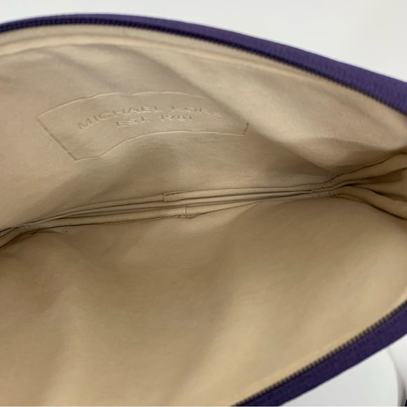 Michael Kors Purple Embossed Soft Neoprene iPad Tablet Crossbody Purse Case Nwot - Picture 12 of 16